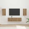 vidaXL Conjunto de mueble de TV 4 pcs Roble artesanal