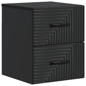 vidaXL Mesita de Noche de Pared con caj&oacute;n Negro 34,5 x 33 x 40 cm