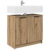 vidaXL Gabinete de Ba&ntilde;o con puerta Roble artesanal 64,5 x 33,5 x 59 cm