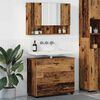 vidaXL Juego de muebles de ba&ntilde;o con caj&oacute;n 2 pcs Madera Vieja