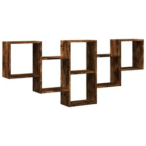 vidaXL Estanter&iacute;a de pared madera ingenier&iacute;a roble ahumado 159x18x66cm
