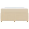 vidaXL Estructura de cama con colch&oacute;n Crema 140 x 200 cm tela