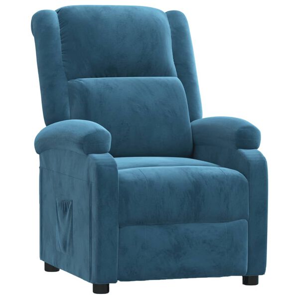 vidaXL Sillón reclinable de terciopelo azul
