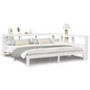 vidaXL Cama con estanter&iacute;a sin colch&oacute;n madera maciza blanca 180x200 cm