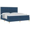 vidaXL Cama tipo Box Spring con cabecera Azul 200 x 200 cm tela