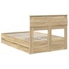 vidaXL Estructura de cama Roble Sonoma 120 x 200 cm Madera Ingenieril
