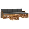 vidaXL Conjunto de sof&aacute;s de exterior 6 uds. Natural y Antracita