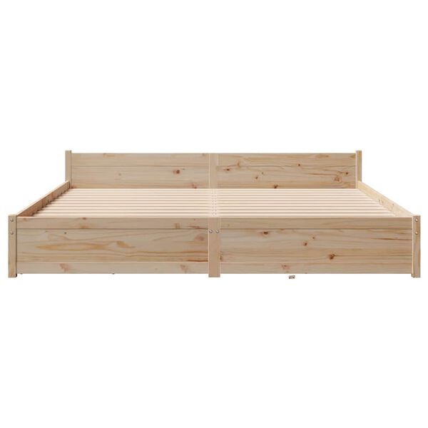 vidaXL Estructura de cama sin colch&oacute;n madera maciza de pino 200x200 cm
