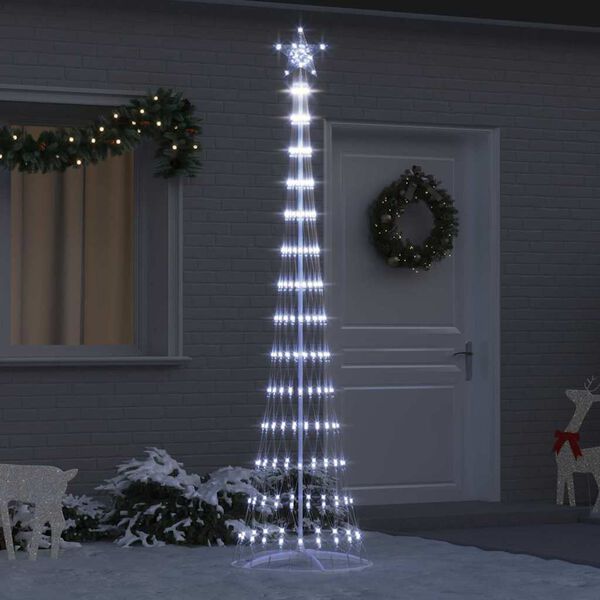 vidaXL &Aacute;rbol de Navidad LED con 290 LED Fr&iacute;o 70 x 70 x 250 cm Metal