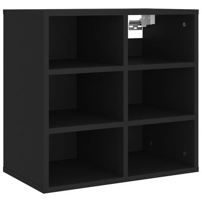 vidaXL Mueble zapatero negro 52,5x30x50 cm