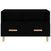vidaXL Mueble para TV madera contrachapada negro 80x36x50 cm