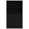 vidaXL Highboard Roble Negro 60 x 35.5 x 103.5 cm Madera contrachapada