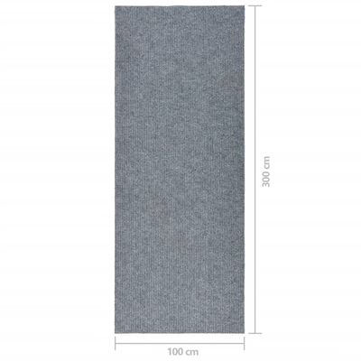 vidaXL Alfombra de pasillo atrapa suciedad 100x300 cm gris y azul