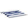 vidaXL Cojines silla jardín 2 uds tela a rayas azul y blanco 40x40x4cm