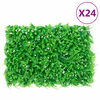 vidaXL Valla de hojas de helecho artificial 24 uds verde 40x60 cm