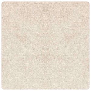 vidaXL Alfombra Shaggy Antideslizante Crema 120 x 120 cm PP