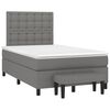 vidaXL Cama box spring con colch&oacute;n tela gris oscuro 120x190 cm