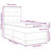 vidaXL Cama tipo Box Spring con colch&oacute;n Gris claro 90 x 200 cm tela