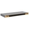 vidaXL Estante flotante pared 2 uds gris MDF 60x23,5x3,8 cm