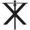 vidaXL Pata de mesa de comedor forma ara&ntilde;a negra 85x85x(72-73) cm acero