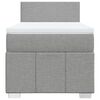 vidaXL Cama box spring con colch&oacute;n tela gris claro 90x190 cm