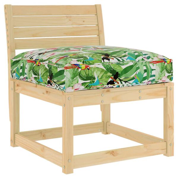 vidaXL Coj&iacute;n de pal&eacute; para asiento Floral Multicolor 70 x 70 x 12 cm