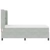 vidaXL Cama tipo Box Spring con LED Gris Claro 90 x 190 cm Terciopelo