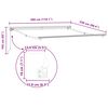 vidaXL Estructura del Toldo Beige 300 x 250 cm