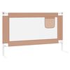 vidaXL Barandilla de seguridad cama de ni&ntilde;o gris taupe tela 120x25 cm