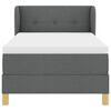 vidaXL Cama tipo Box Spring con colch&oacute;n Gris oscuro 80 x 200 cm tela