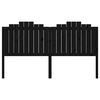 vidaXL Cabecero de cama madera maciza de pino negro 186x4x110 cm