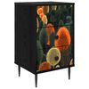 vidaXL Mesa de noche ZAANDAM Roble Negro 36 x 33 x 61 cm
