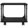 vidaXL Soporte para Impresora Roble Negro 41 x 28 x 33.5 cm