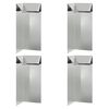 vidaXL Valla para caracoles 4 uds. 10 x 10 x 25 cm Acero Galvanizado