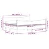 vidaXL Cama sin colch&oacute;n madera maciza de pino marr&oacute;n cera 200x200 cm