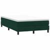 vidaXL Cama box spring sin colch&oacute;n terciopelo verde oscuro 120x210 cm