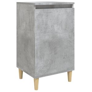 vidaXL Mesita de noche madera contrachapada gris hormig&oacute;n 40x35x70 cm