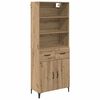 vidaXL Aparador alto Roble artisan 69,5 x 34 x 180 cm