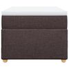 vidaXL Cama box spring con colchón tela marrón oscuro 90x190 cm