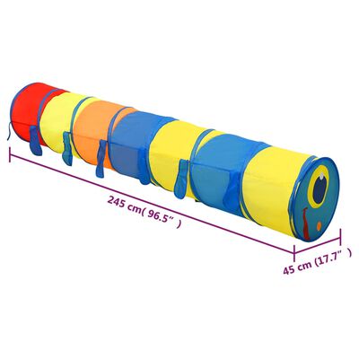 vidaXL Túnel de juego para niños poliéster multicolor 245 cm