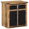 vidaXL Aparador con 2 cajones madera maciza de mango 55x35x60 cm
