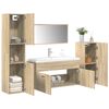 vidaXL Juego de muebles de ba&ntilde;o 5 pzas madera ingenier&iacute;a roble Sonoma