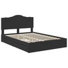 vidaXL Cama con almacenamiento Negro 140 x 190 cm Madera de ingenier&iacute;a