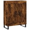 vidaXL Aparador de madera de ingenier&iacute;a roble ahumado 69,5x34x90 cm
