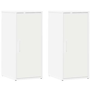vidaXL Muebles zapateros 2 uds madera contrachapada blanco 32x35x70 cm