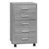 vidaXL Cajonera con ruedas madera contrachapada gris Sonoma