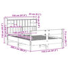 vidaXL Cama con estantería sin colchón madera maciza blanca 150x200 cm