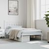 vidaXL Estructura cama sin colchón con cabecero metal blanco 107x203cm