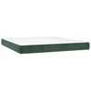 vidaXL Cama box spring con colch&oacute;n terciopelo verde oscuro 160x200 cm
