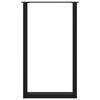 vidaXL Patas para mesa de bar en forma de U (2 unidades), color negro, 60 x 100-101 cm, acero